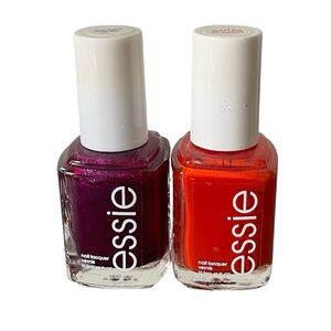 Essie The Lace Is On & Meet Me At Sunset Purple & Orange 2 Pack Nail Polish